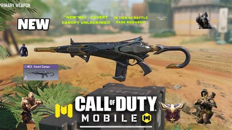 NEW M13 COVERT CANOPY UNLOCKING ON COD MOBILE Tier 40 BP