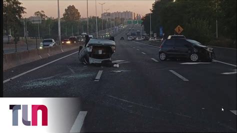 Choque Y Vuelco En La Autopista Ricchieri Mano A Capital Hay Heridos