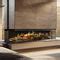 Holographic Fireplace E One 190S Kalfire Fireplaces Wall