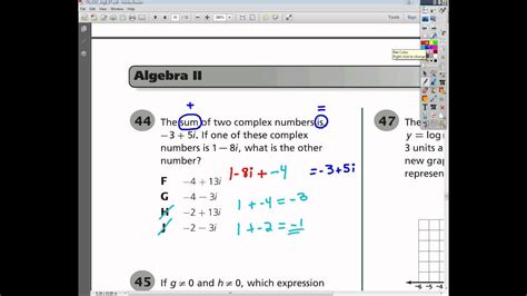 Question Tennessee Algebra Eoc Practice Test Youtube