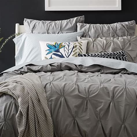 Organic Cotton Pintuck Duvet Cover Shams West Elm