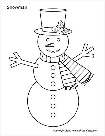 Best Templates: Snowman Hat Pattern Printable