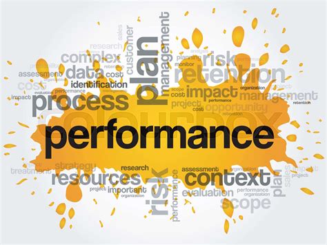 Performance Word Cloud Collage Stock Vector Colourbox