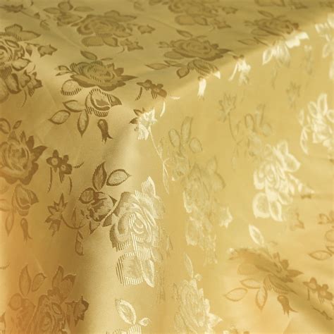 Free Shipping Gold Floral Jacquard Brocade Satin Fabric By The Yard