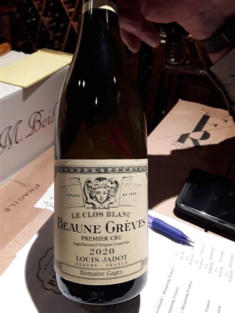 Louis Jadot Beaune Er Cru Gr Ves Le Clos Blanc Domaine Gagey