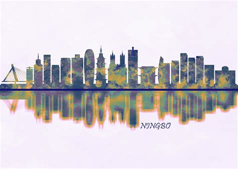 Ningbo Skyline Mixed Media By NextWay Art Fine Art America