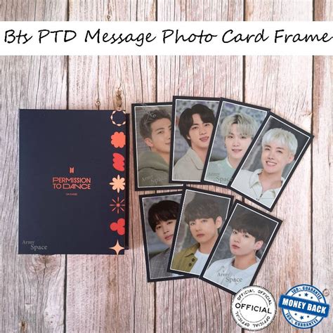 Readystock Official Bts Ptd Seoul Permission To Dance Message Photocard Frame Loose Mini Pc