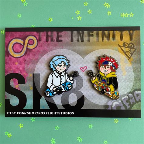 Sk8 The Infinity Reki And Langa Renga Enamel Pin Set Etsy