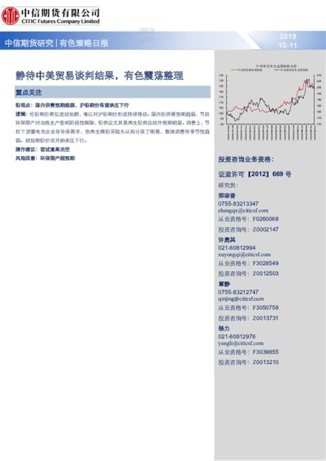 有色策略日报：静待中美贸易谈判结果，有色震荡整理