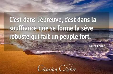 Citation Laure Conan peuple C est dans l épreuve c est dans la