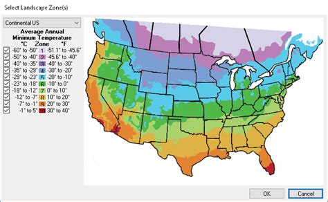 Setting PRO Landscape Climate Zones