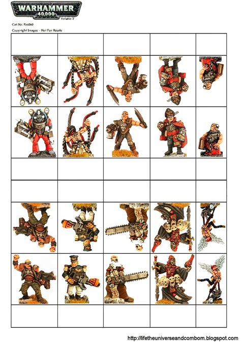 Printable Warhammer Paper Miniatures Printable Calendars At A Glance