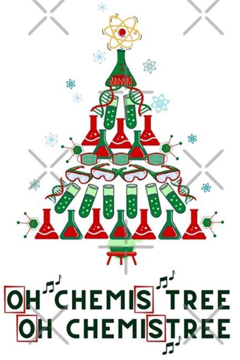 A Cross Stitch Christmas Tree With The Words Oh Chems Tree Oh Chemstree