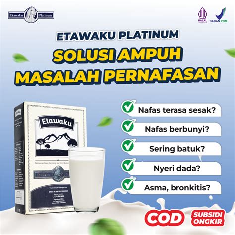 Jual Etawaku Platinum Original Susu Kambing Etawa Sehatkan Pernapasan