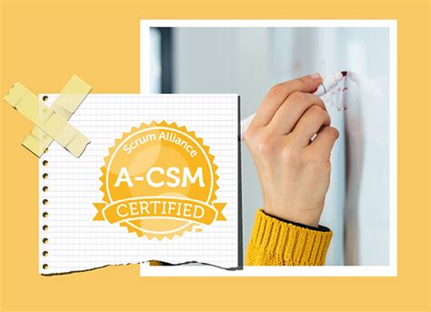 Advanced Certified ScrumMaster ACSM Certification Training Sticky