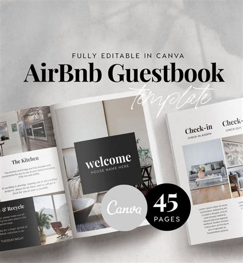 Airbnb Welcome Book Template Airbnb Guest Book Template Etsy Book