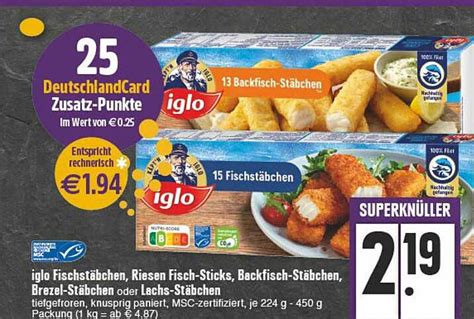 Iglo Fischst Bchen Riesen Fisch Sticks Backfisch St Bchen Brezel