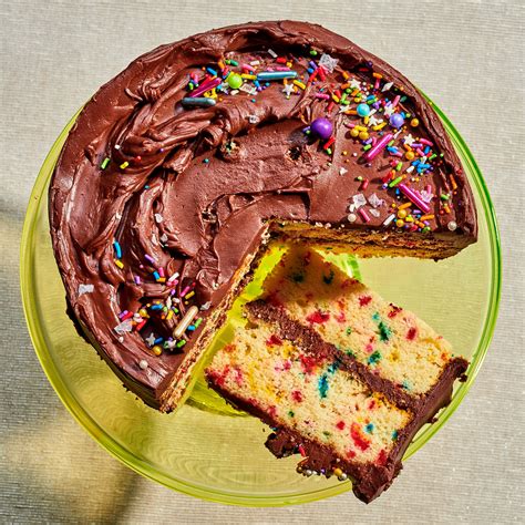 Confetti Cake With Chocolate Frosting Recipe Bon Appétit