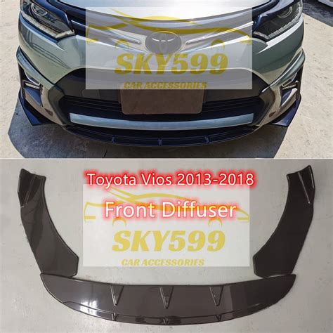 Toyota Vios 2013 2018 Front Bumper Diffuser Lip Wrap Angle Splitters