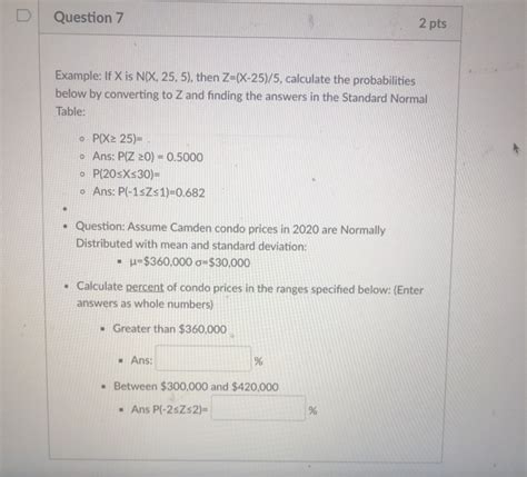 Solved Question Pts Example If X Is N X Then Chegg