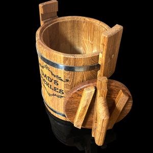 Personalized Pickle Oak Barrel Barrel With Lid Wooden Vat For