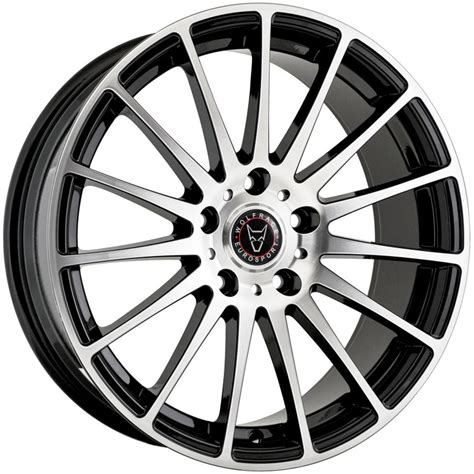 X Wolfrace Eurosport Turismo Gloss Black Polished Alloy Wheels