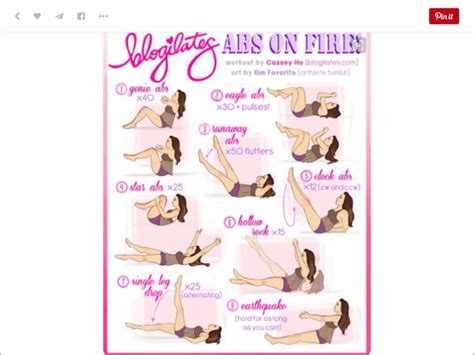 A Poster With Instructions To Do Abs On Fire