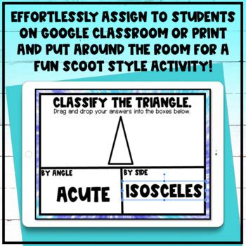 Classifying Triangles By Sides Angles Drag Drop Activity Digital