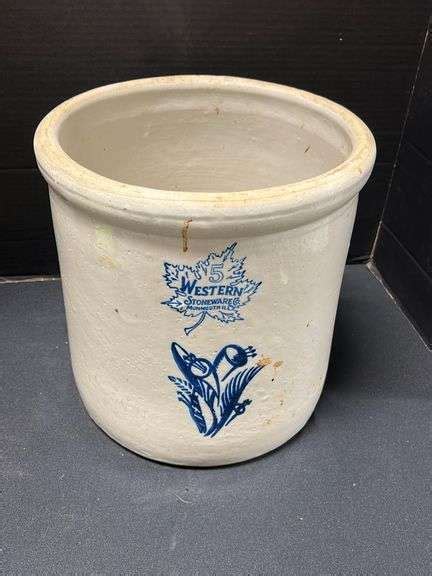 Western Stoneware Gallon Crock Wears Auctioneering Inc