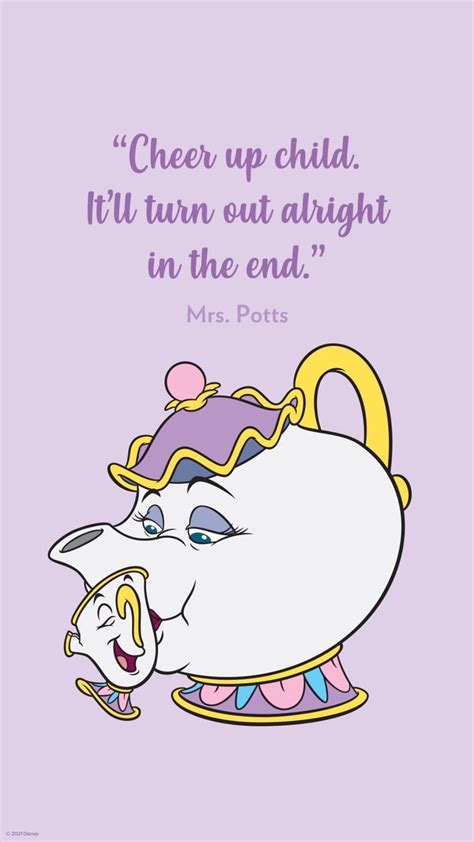 Mrs Potts Disney Princess Quotes Cute Disney Quotes Inspirational