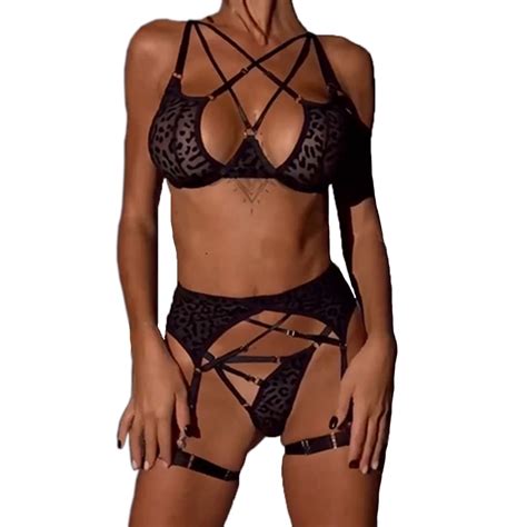 ZZwxWA Lingerie Sets For Women Classy Plus Size Women Sexy Leopard