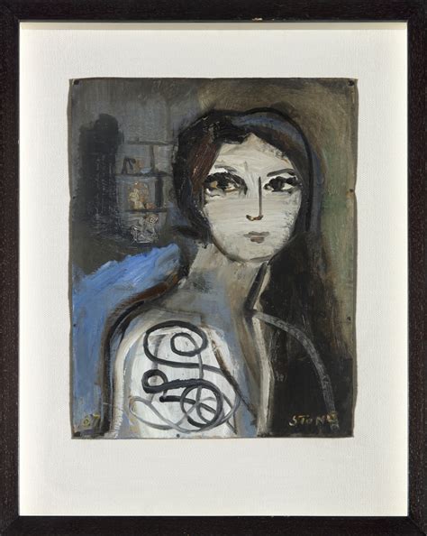 Portrait Of A Girl With An Abstract Design On Her Shoulder By Simon