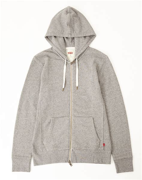 Levis Original Zip Up Hoodie Medium Grey Htr In Gray For Men Grey Lyst