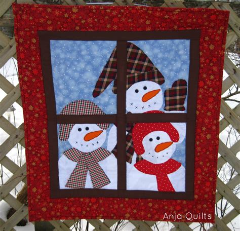 Anja Quilts Throwback Thursday Snowman Wall Hanging