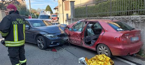 INCIDENTE A MONASTEROLO DI CAFASSE Scontro Fra Due Auto Tre Persone