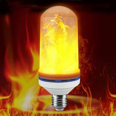 E E Smd Led Lamp Flame Effect Fire Light Bulbs W Flickering