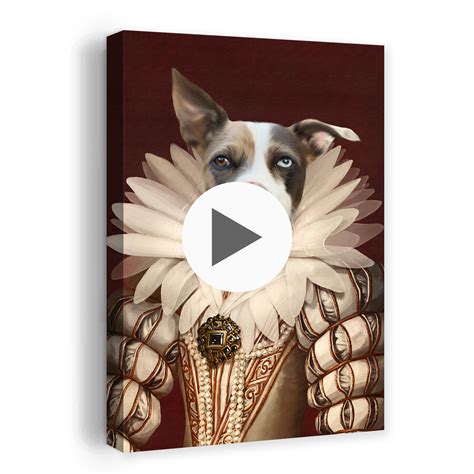 The Queen Pet Portrait Canvas Print Canvasworld