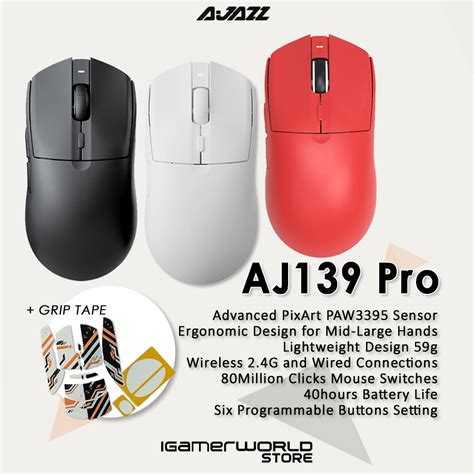 Jual Ajazz AJ139 Pro Wireless Dual Connection Gaming Mouse Shopee