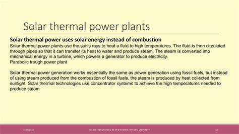 Solar Thermal Systems Ppt