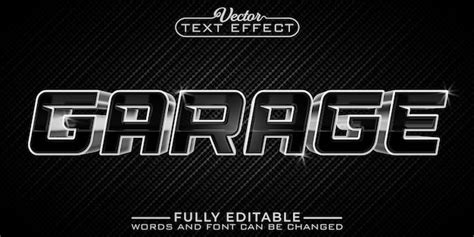 Premium Vector Dark Car Garage Vector Editable Text Effect Template