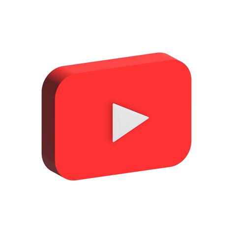 Youtube transparent logo. 3d youtube logo 45763145 PNG