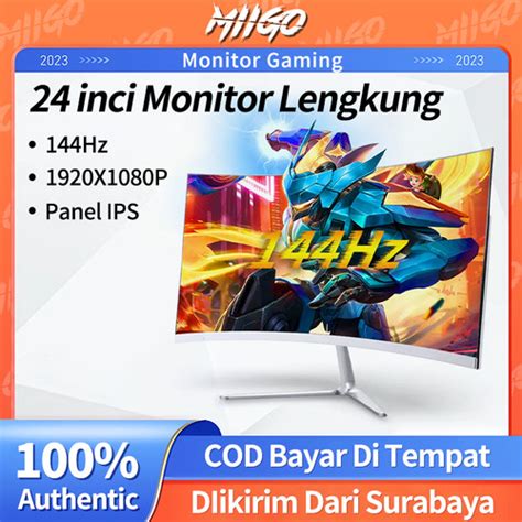 Jual MIIGO Terbaru 24 Inci Monitor Gaming 144HZ 75HZ Layar Melengkung