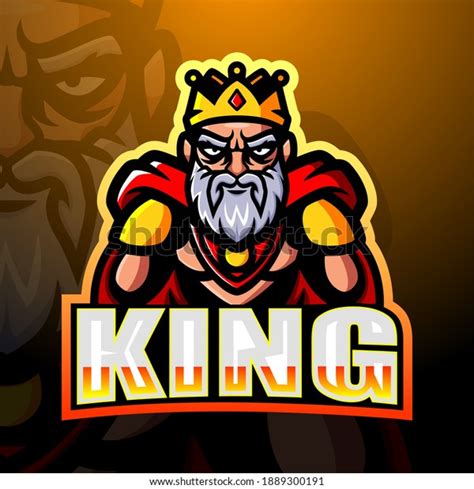 King Mascot Esport Logo Design Stock Vector (Royalty Free) 1889300191