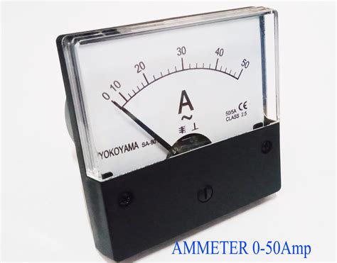 Ammeter Panel Meter Brand Yokoyama 50 5A Range 0 50Amperes