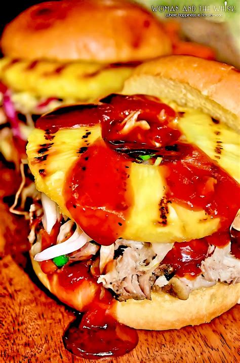 Hawaiian Pulled Pork Sandwich Woman And The Whisk