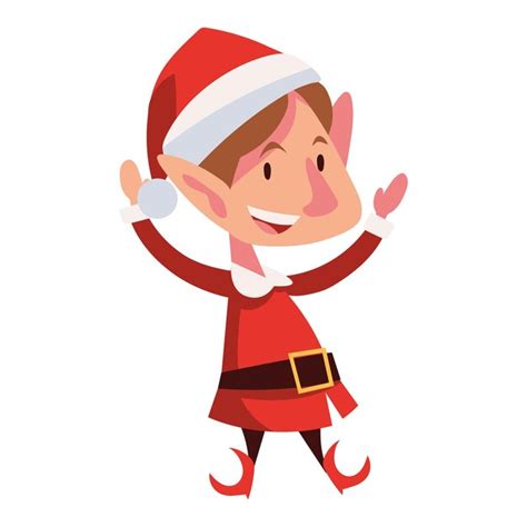 Personaje De Navidad Elfo Ilustraci N De Dibujos Animados Aislado