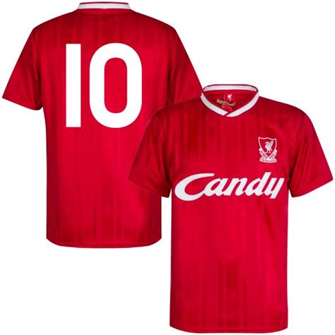 Liverpool Fc Candy Retro Football Shirt 1988 1989 Number 10 Sportus