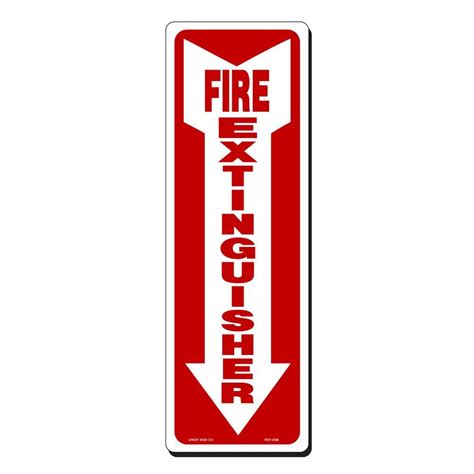 Lynch Sign 4 In X 12 In Fire Extinguisher With Arrow Down Sign