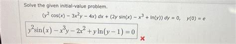 Solved Solve The Given Initial Value Problem