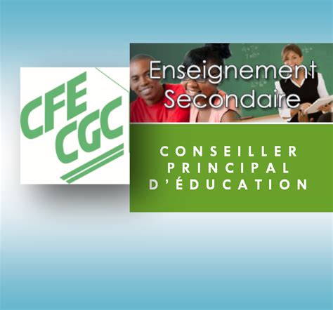 Conseiller principal d’éducation – CPE | UT CFE-CGC Nouvelle-Calédonie
